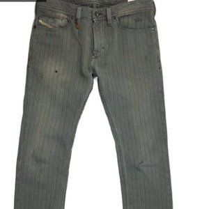 DIESEL Men's 28 X 32 THANAZ Rare pinstripe gray